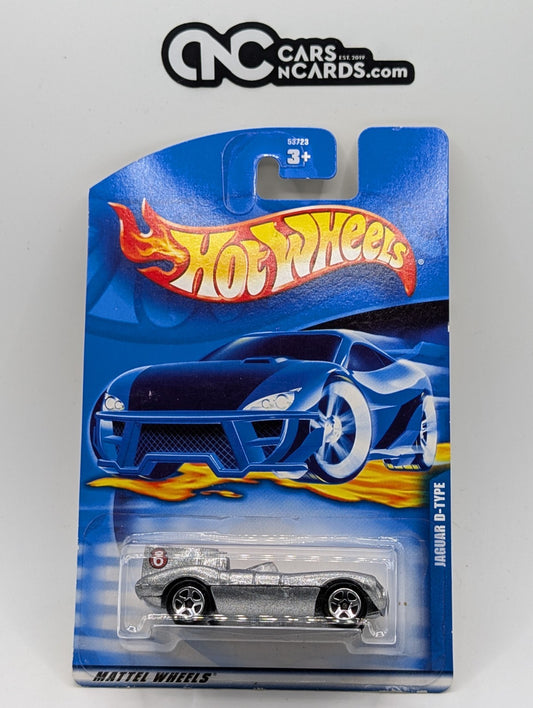 2001 Hot Wheels Jaguar D-Type Silver Collector #184 (Soft Corners)