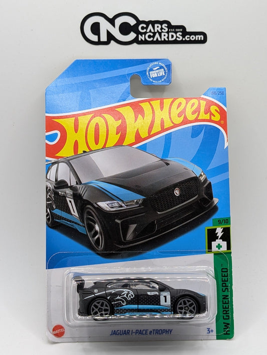 2023 Hot Wheels HW Green Speed 9/10 Jaguar I-Pace eTrophy Black (Soft Corners)