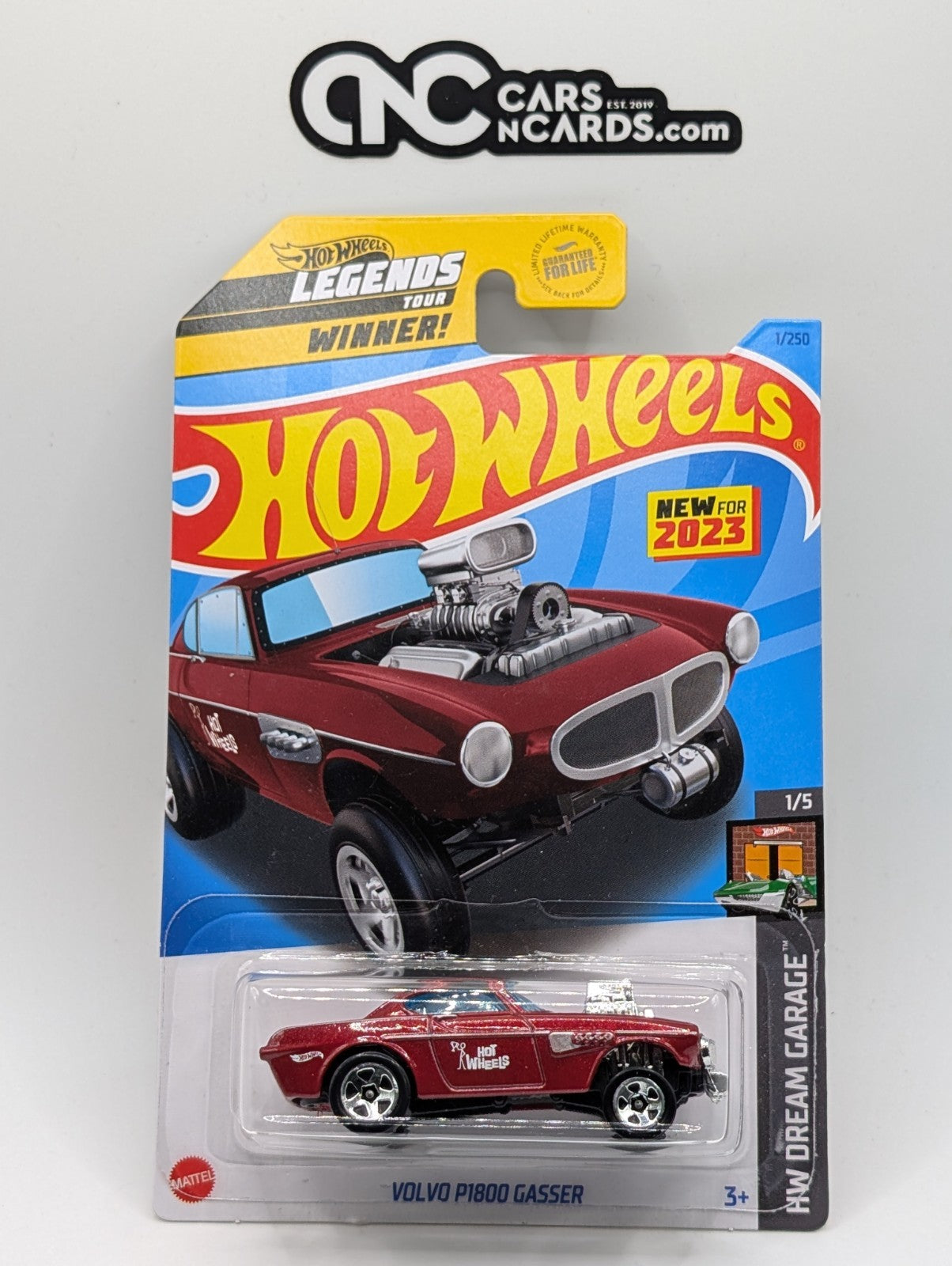2023 Hot Wheels HW Dream Garage Volvo P1800 Gasser Red 1/250 (Soft Corners)