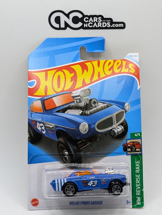 2024 Hot Wheels HW Reverse Rake 153/250 Volvo P1800 Gasser Blue (Soft Corners)