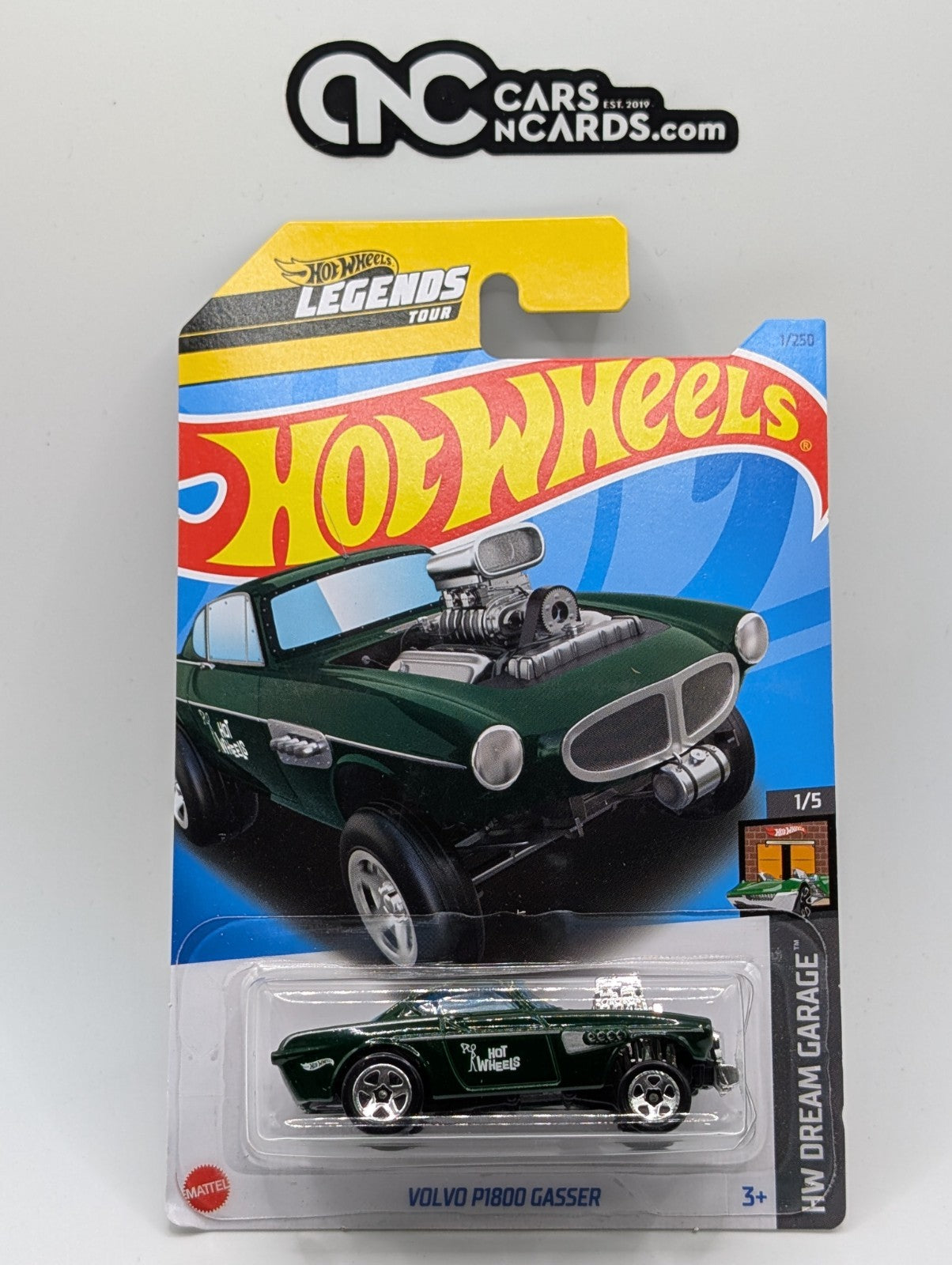 2023 Hot Wheels HW Dream Garage Volvo P1800 Gasser Green 1/250 (Soft Corners)