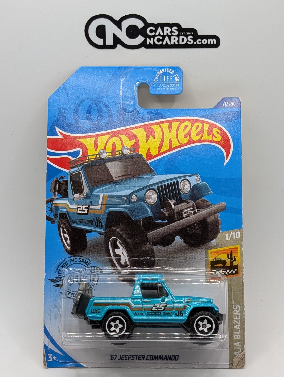2020 Hot Wheels Baja Blazers 1/10 '67 Jeepster Commando Blue 71/250 (Damaged)