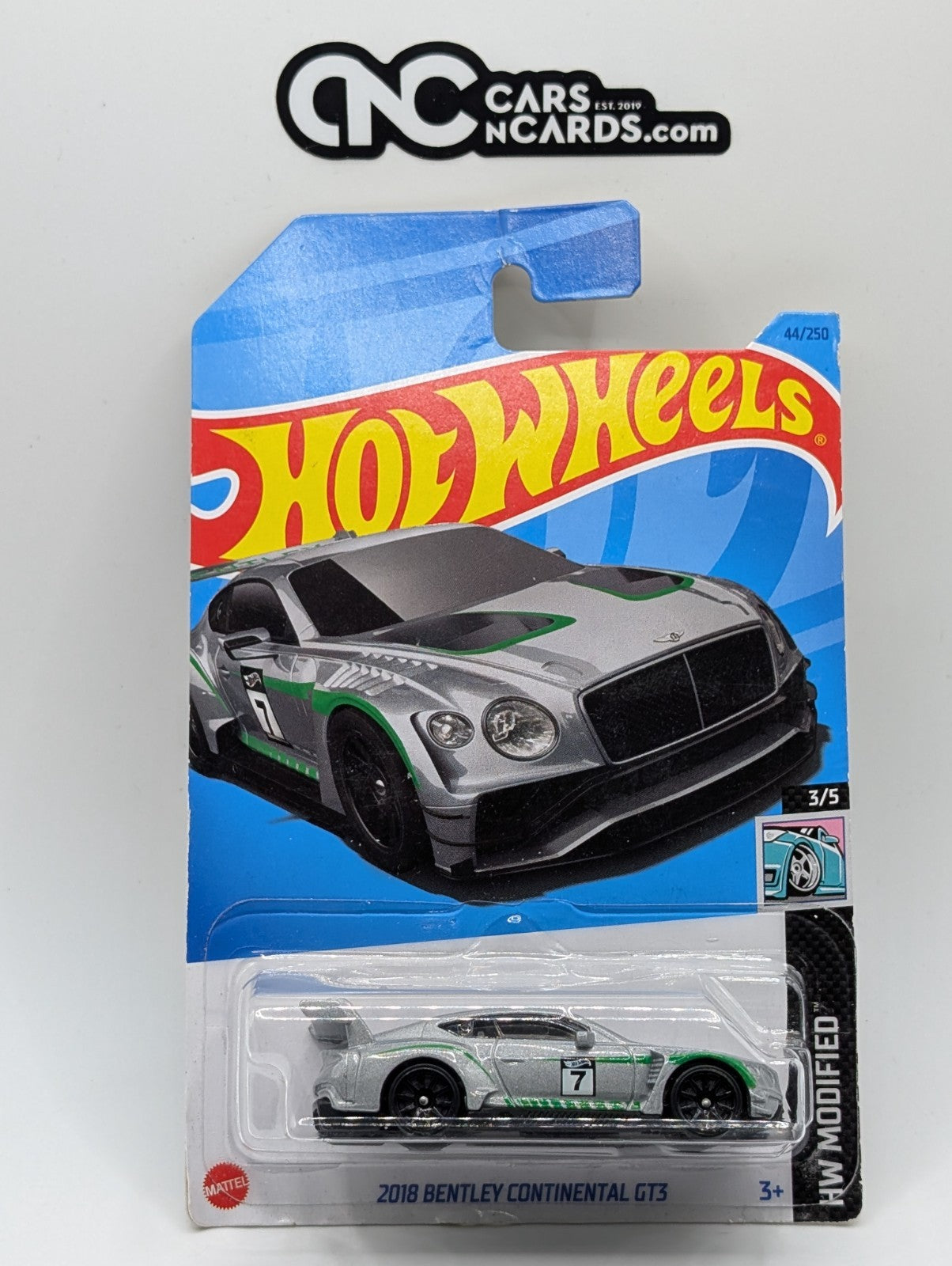 2023 Hot Wheels HW Modified 2018 Bentley Continental GT3 44/250 (Card Damage)
