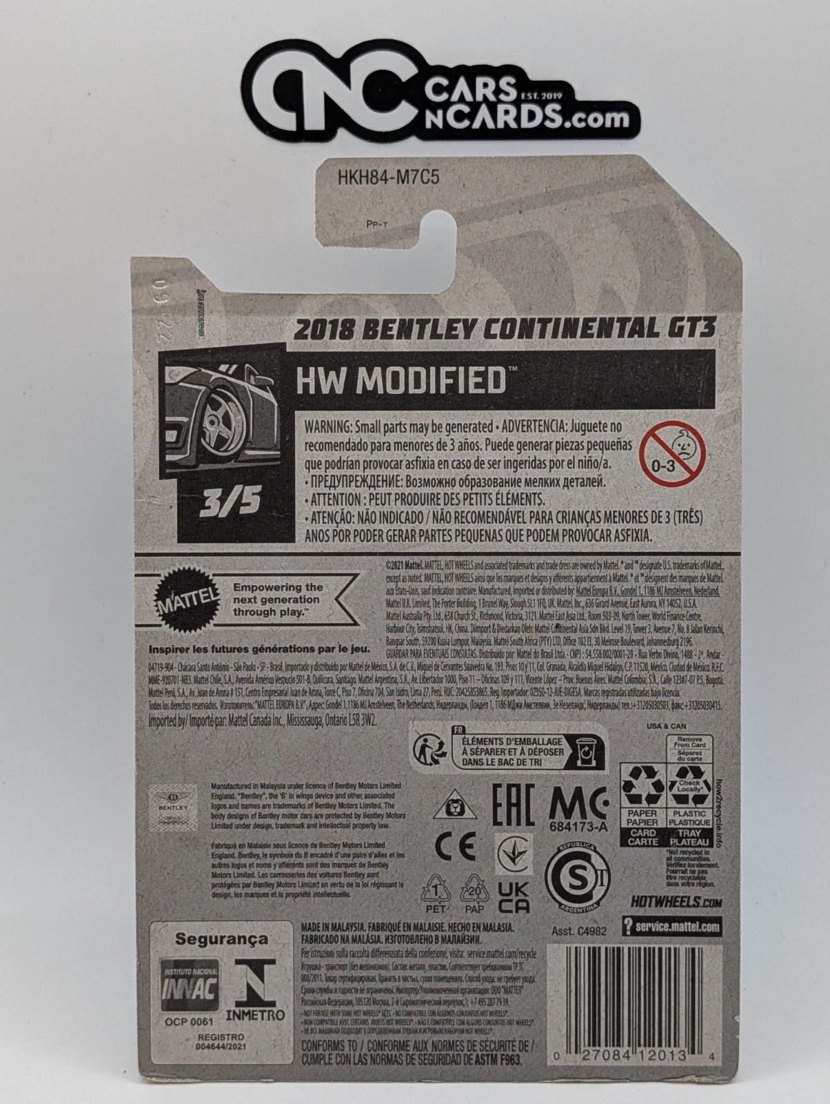 2023 Hot Wheels HW Modified 2018 Bentley Continental GT3 44/250 (Soft Corners)