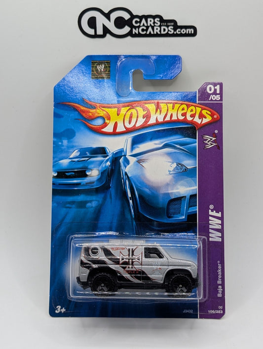 2006 Hot Wheels WWE 1/5 Baja Breaker Silver 106/223 (Soft Corners)