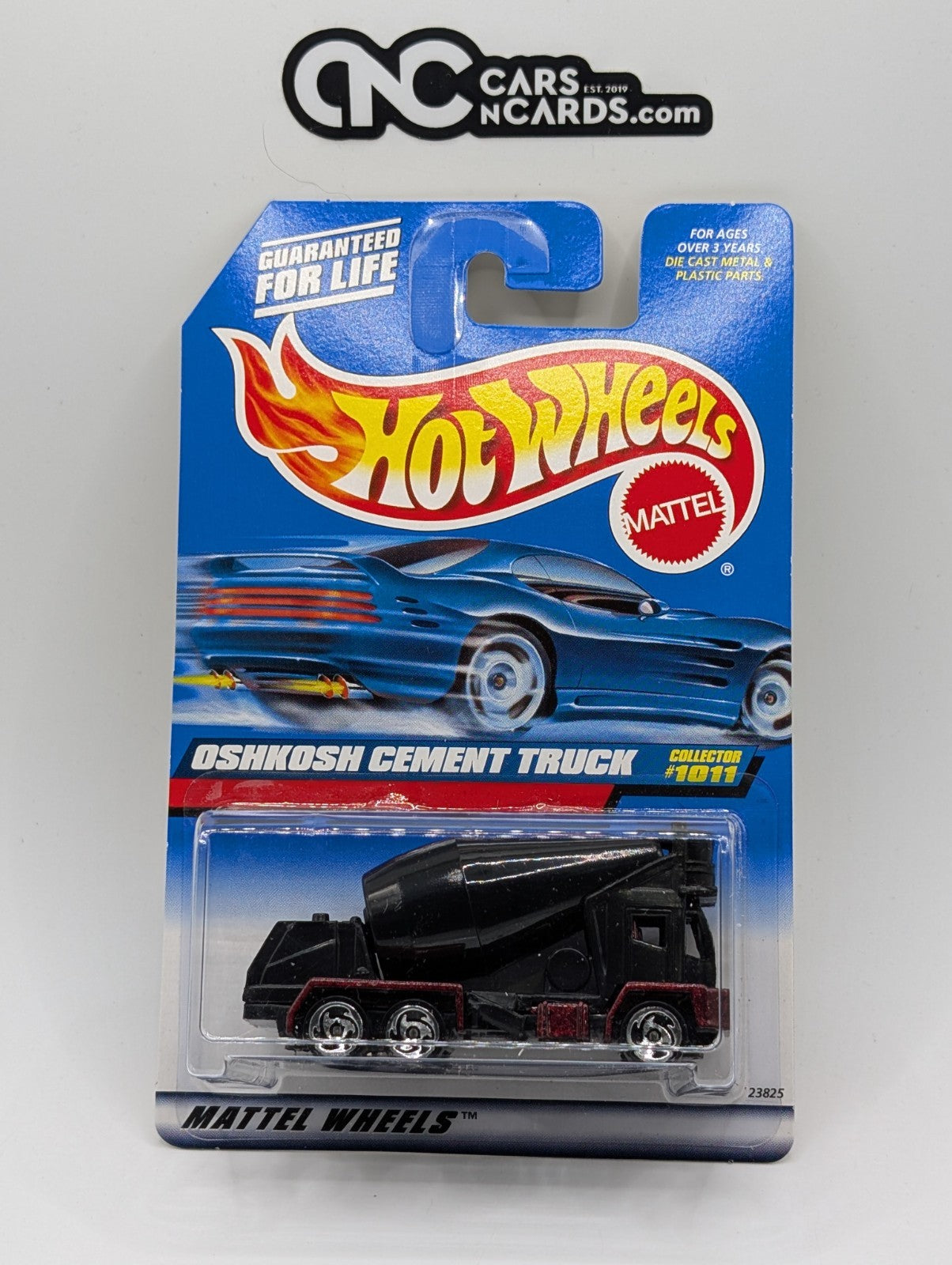 1999 Hot Wheels Oshkosh Cement Truck Black Collector #1011 (Soft Corners)