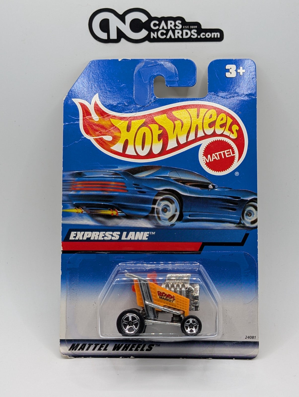 1999 Hot Wheels Express Lane Orange 24081 (Card Damage)