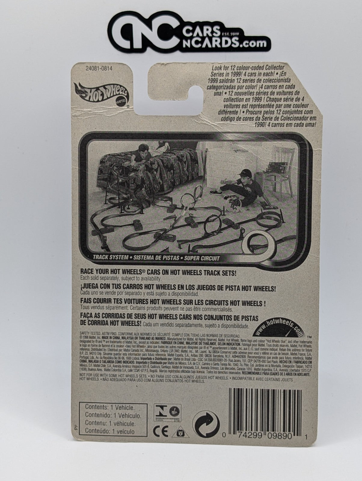 1999 Hot Wheels Express Lane Orange 24081 (Card Damage)