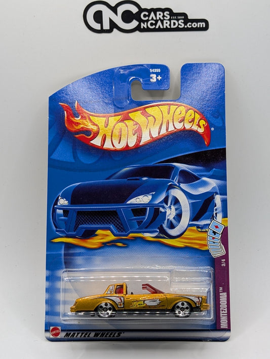 2002 Hot Wheels Trump Cars 3/4 Montezooma Gold Collector #73