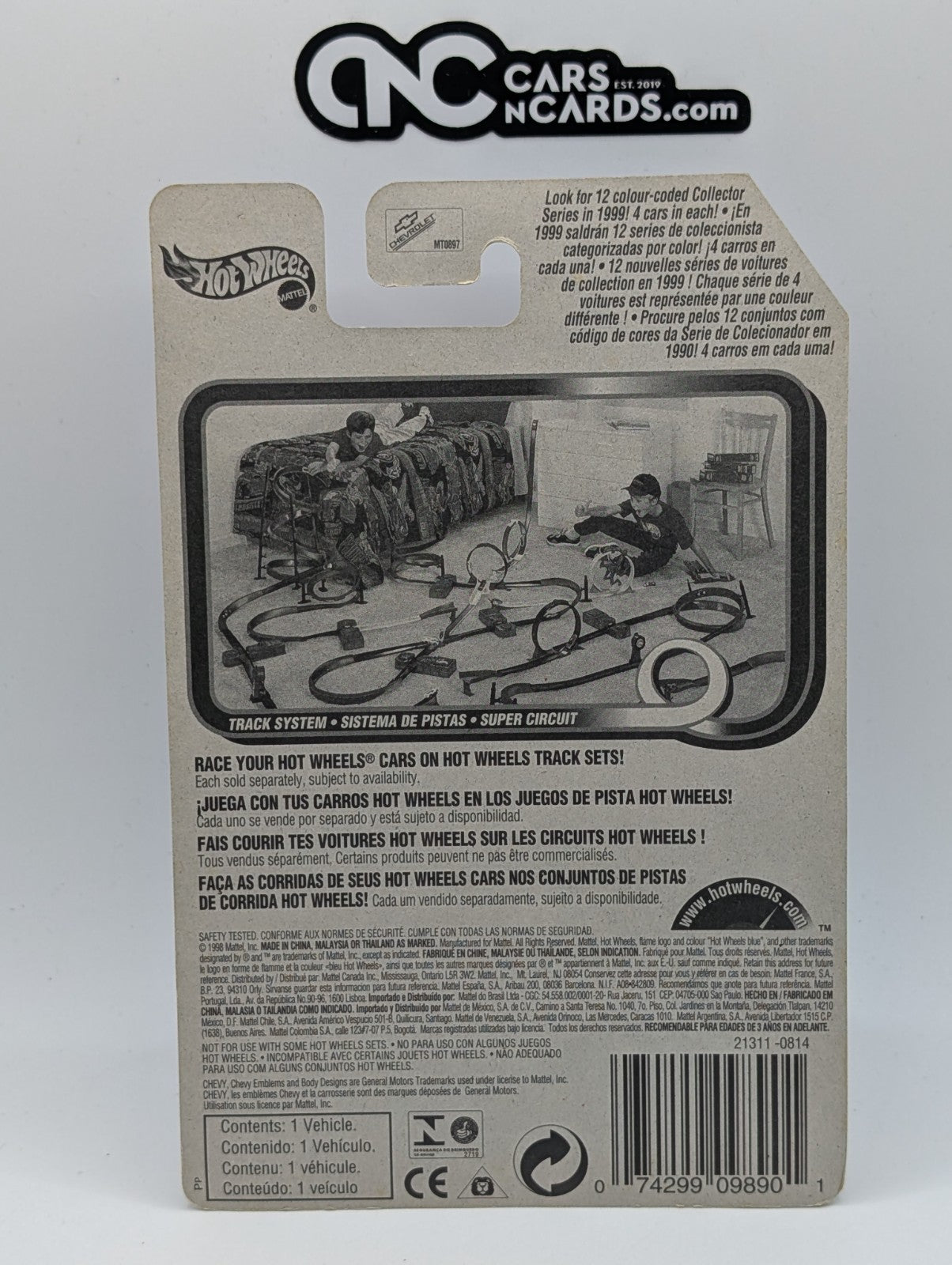 1999 Hot Wheels Surf 'N Fun 3/4 1955 Chevy Red 21311 (Soft Corners)