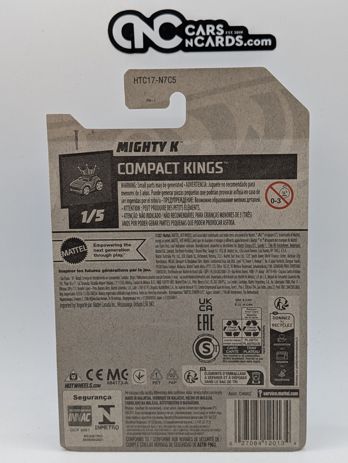 2024 Hot Wheels Compact Kings 1/5 Mighty K Teal 21/250 (Soft Corners)