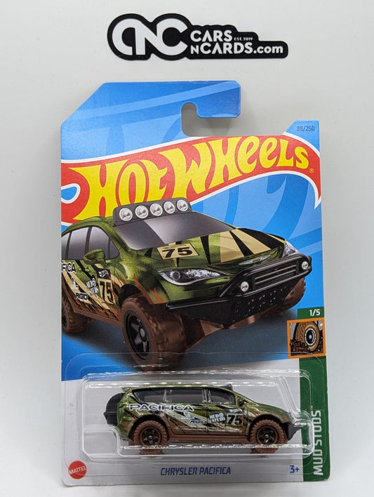 2023 Hot Wheels Mud Studs 1/5 Chrysler Pacifica Green 88/250 (Soft Corners)