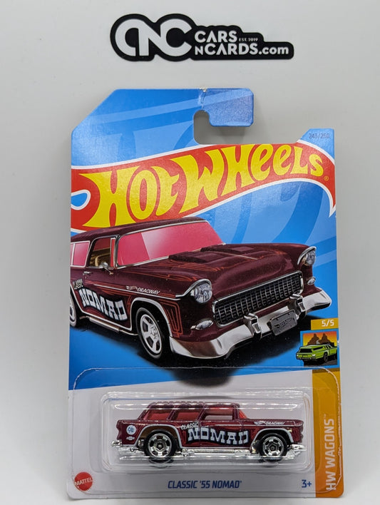 2023 Hot Wheels HW Wagons 5/5 Classic '55 Nomad Red (Card Damage)