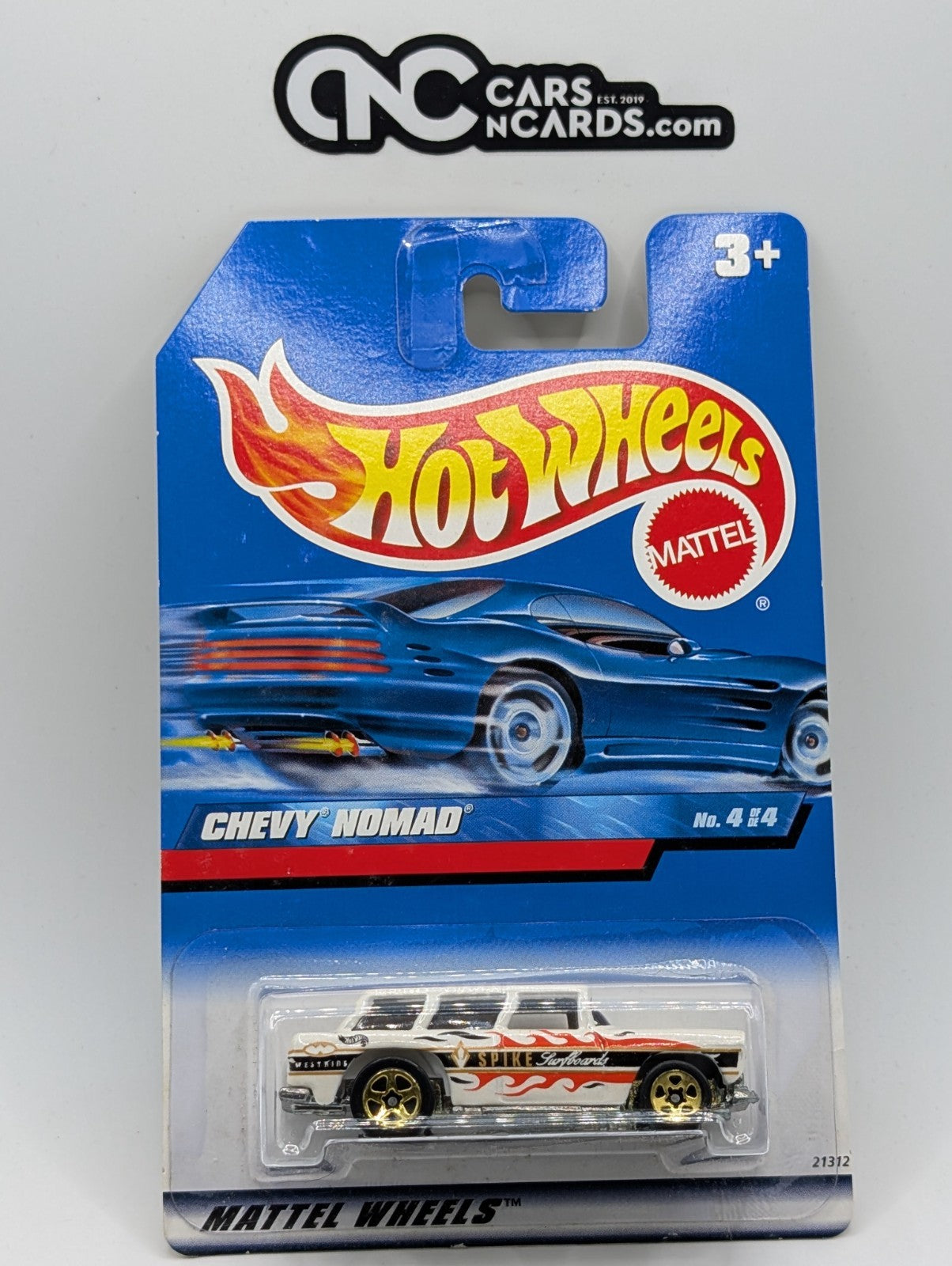 1999 Hot Wheels Surf 'N Fun 4/4 Chevy Nomad White 21312 (Soft Corners)