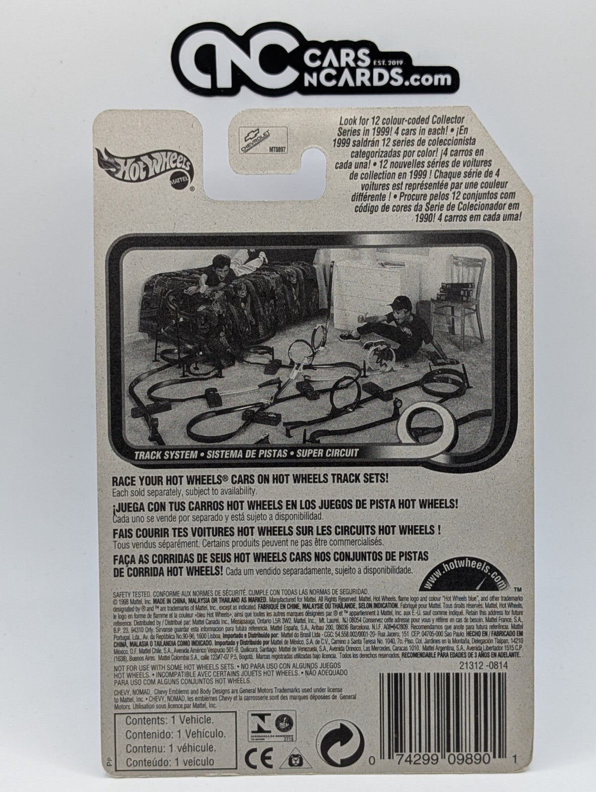 1999 Hot Wheels Surf 'N Fun 4/4 Chevy Nomad White 21312 (Soft Corners)
