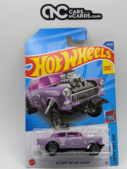 2022 Hot Wheels Chevy Bel Air 2/5 '55 Chevy Bel Air Gasser Pink 43/250