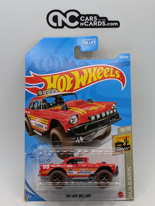 2021 Hot Wheels Baja Blazers 10/10 Big-Air Bel-Air Red 130/250 (Card Damage)
