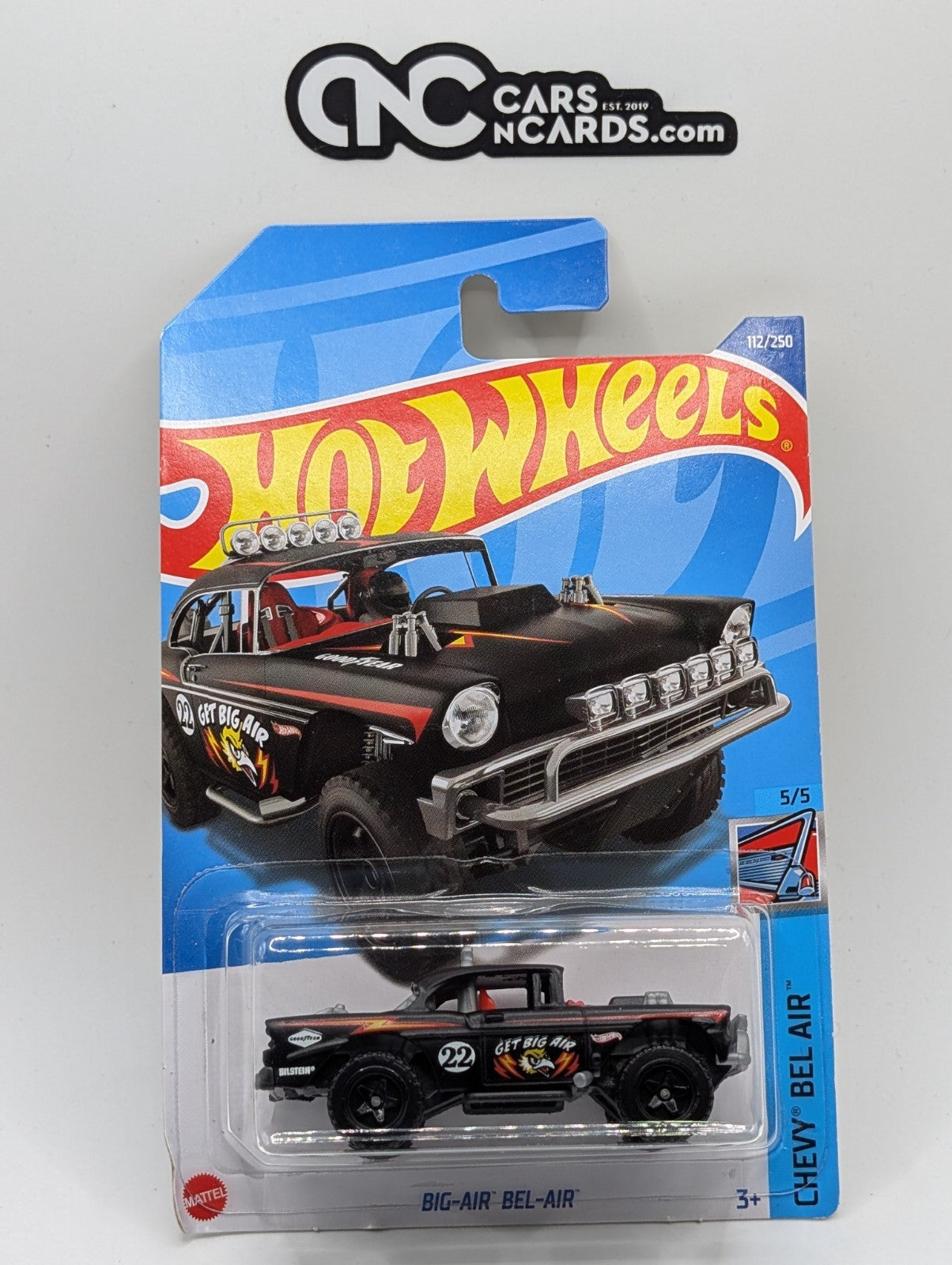 2022 Hot Wheels Chevy Bel Air 5/5 Big-Air Bel-Air 112/250 (Card Damage)