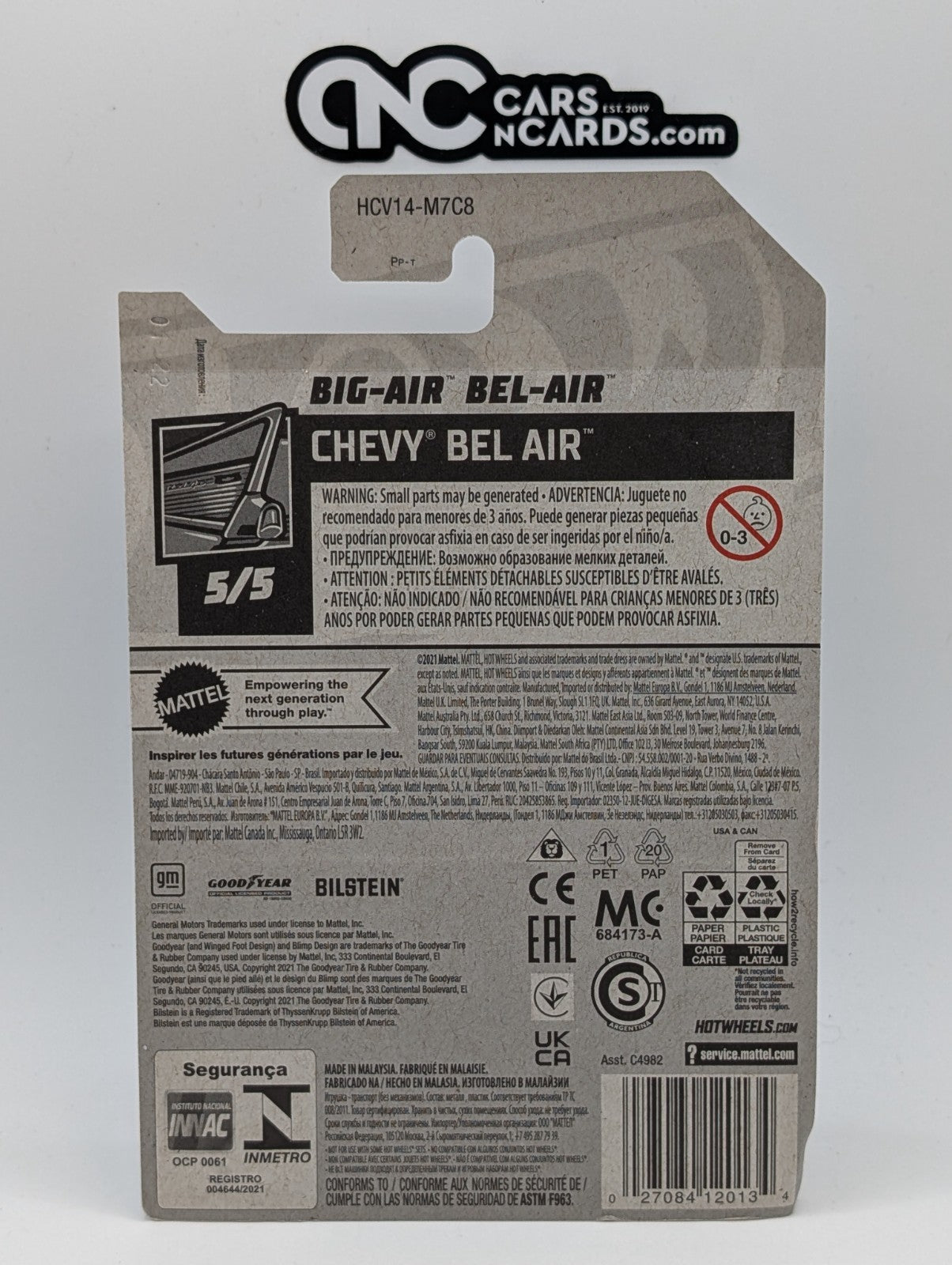 2022 Hot Wheels Chevy Bel Air 5/5 Big-Air Bel-Air 112/250 (Card Damage)
