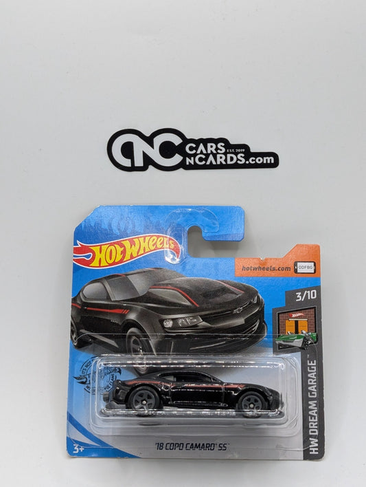 2023 Hot Wheels HW Dream Garage 18 COPO Camaro SS Black Short Card (Card Damage)
