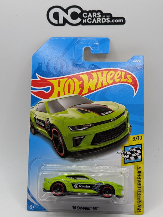 2019 Hot Wheels HW Speed Graphics 3/10 '18 Camaro SS Brembo 26/260 (Card Crease)