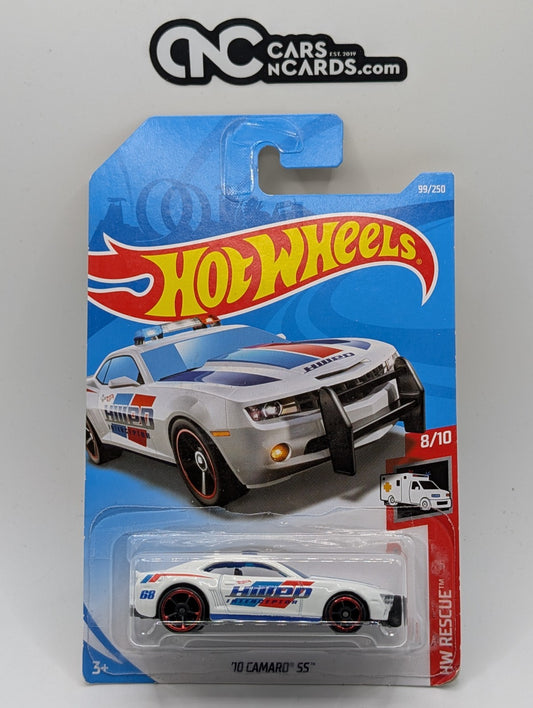 2019 Hot Wheels HW Rescue 8/10 '10 Camaro SS Police Car 99/250 (Card Damage)