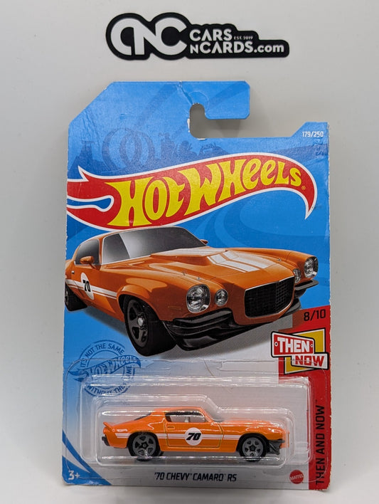 2021 Hot Wheels Then And Now 8/10 '70 Chevy Camaro RS 179/250 (Card Damaged)