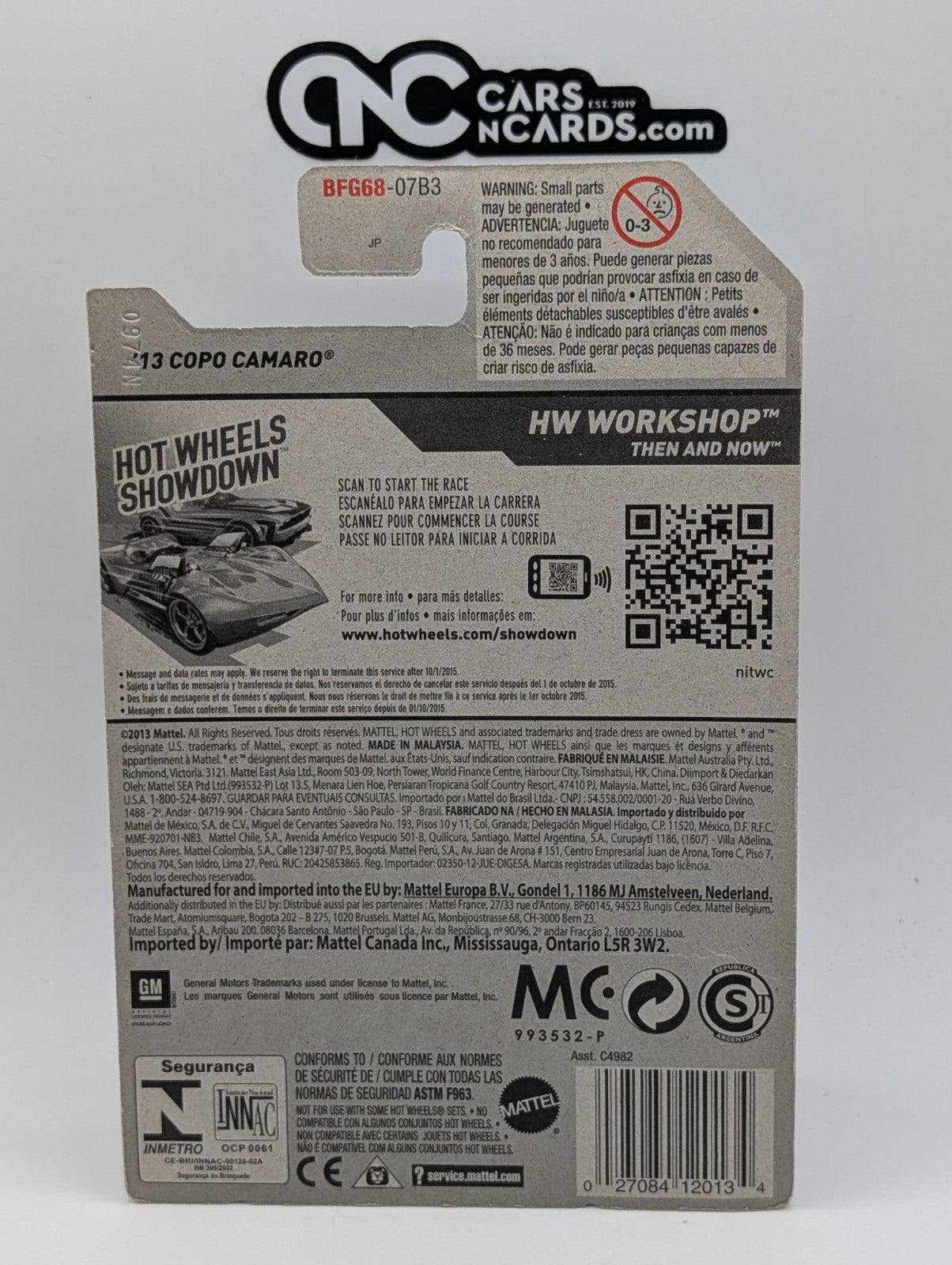 2014 Hot Wheels HW Workshop '13 COPO Camaro Red 229/250 (Soft Corners)