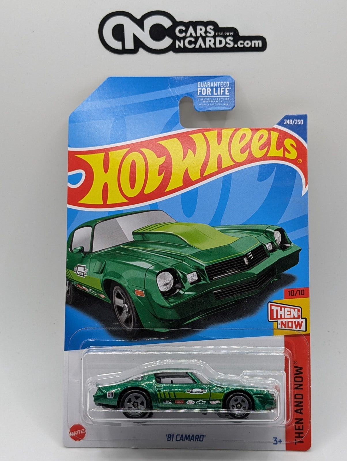 2022 Hot Wheels Then And Now 10/10 '81 Camaro Green 248/250 (Soft Corners)