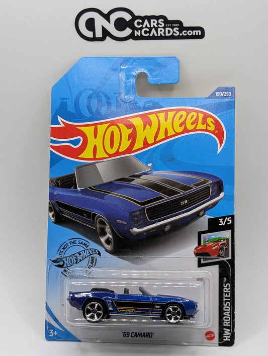 2020 Hot Wheels HW Roadsters 3/5 '69 Camaro Blue 190/250 (Soft Corners)
