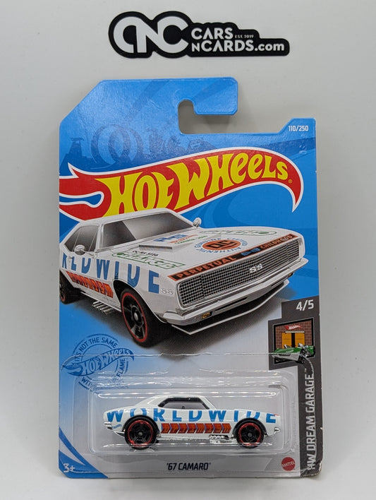 2021 Hot Wheels HW Dream Garage 4/5 '67 Camaro White 110/250 (Card Damage)