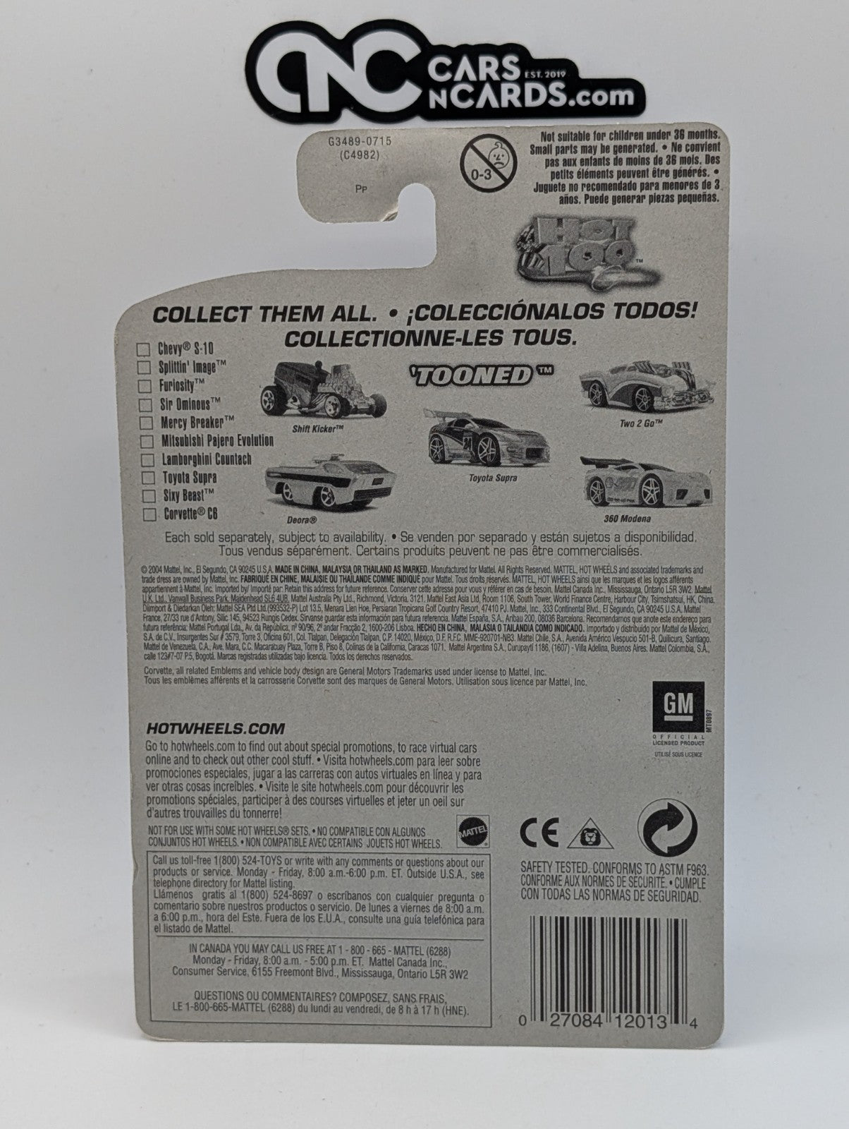 2004 Hot Wheels First Editions 93/100 'Tooned 1963 Corvette #93 (Soft Corners)