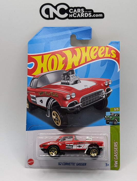 2023 Hot Wheels HW Gassers 3/5 '62 Corvette Gasser Red 174/250 (Soft Corners)