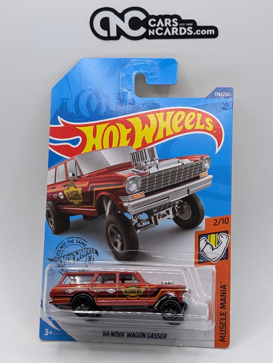 2020 Hot Wheels Muscle Mania 2/10 '64 Nova Wagon Gasser Red 174/250
