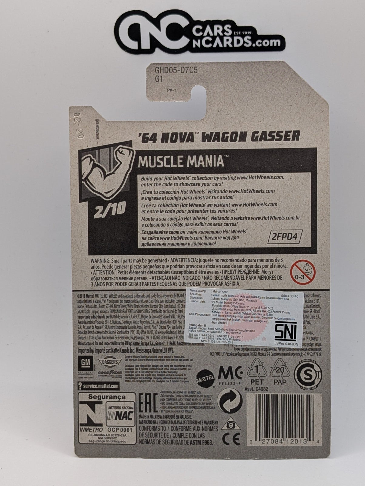 2020 Hot Wheels Muscle Mania 2/10 '64 Nova Wagon Gasser Red 174/250