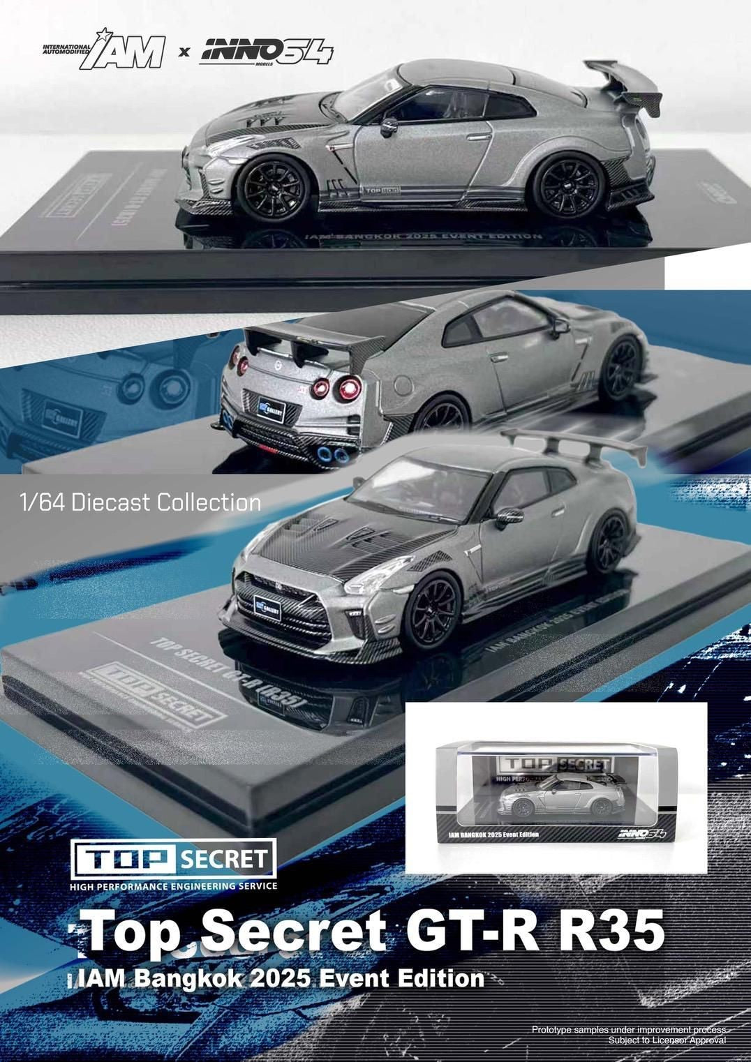 INNO64 1:64 TOP SECRET GT-R R35 IAM BANGKOK 2025 EVENT IN64-R35TS-IAMBK25