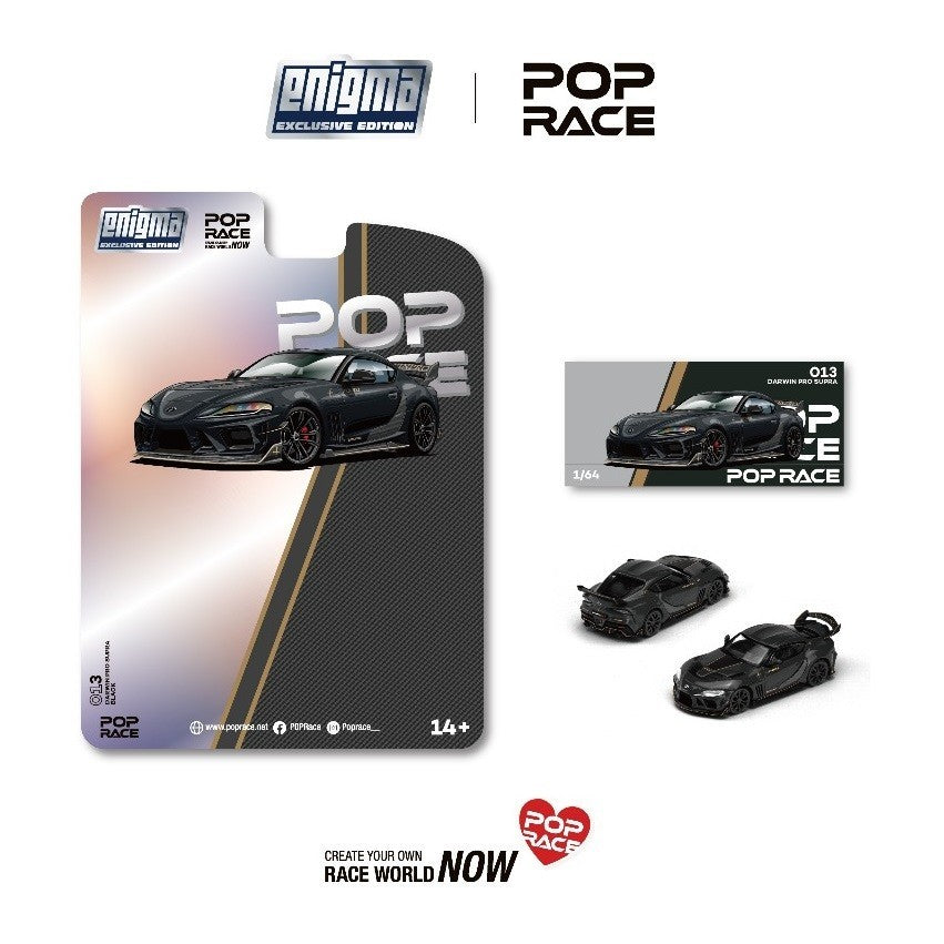 POPRACE 1:64 DARWIN PRO 66G NWB SUPRA (A90) MIDNIGHT BLACK (enigma) PRE013