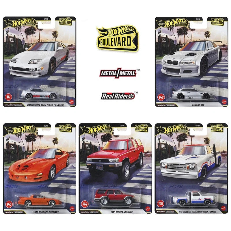 2026 Hot Wheels 1:64 Premium Boulevard Mix 1 Full Set of 5 Cars #141-145