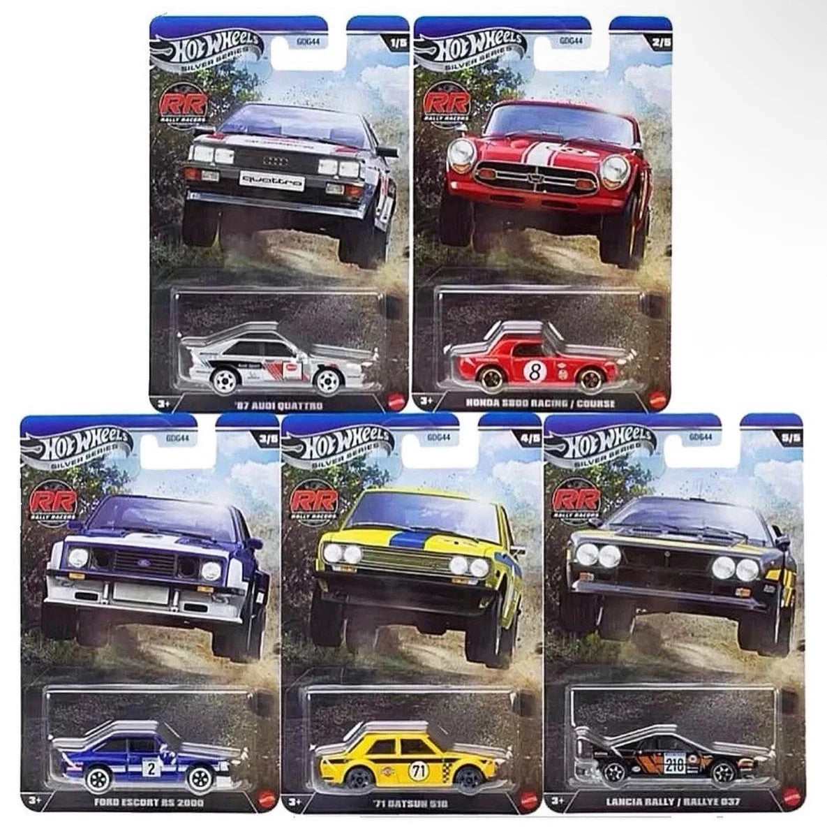 2026 Hot Wheels Silver Series Rally Racers Full Set of 5 Cars