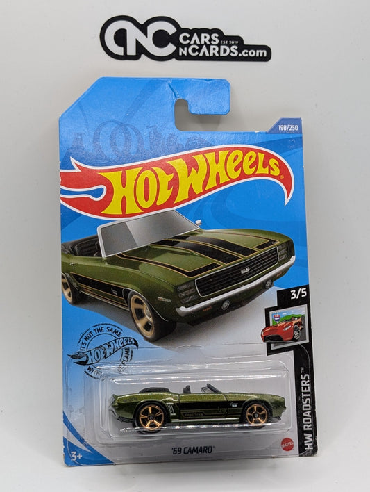 2020 Hot Wheels HW Roadsters 3/5 '69 Camaro Green 190/250 (Damaged)