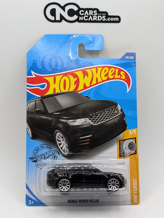 2020 Hot Wheels HW Turbo 3/5 Range Rover Velar Black 119/250 (Soft Corners)