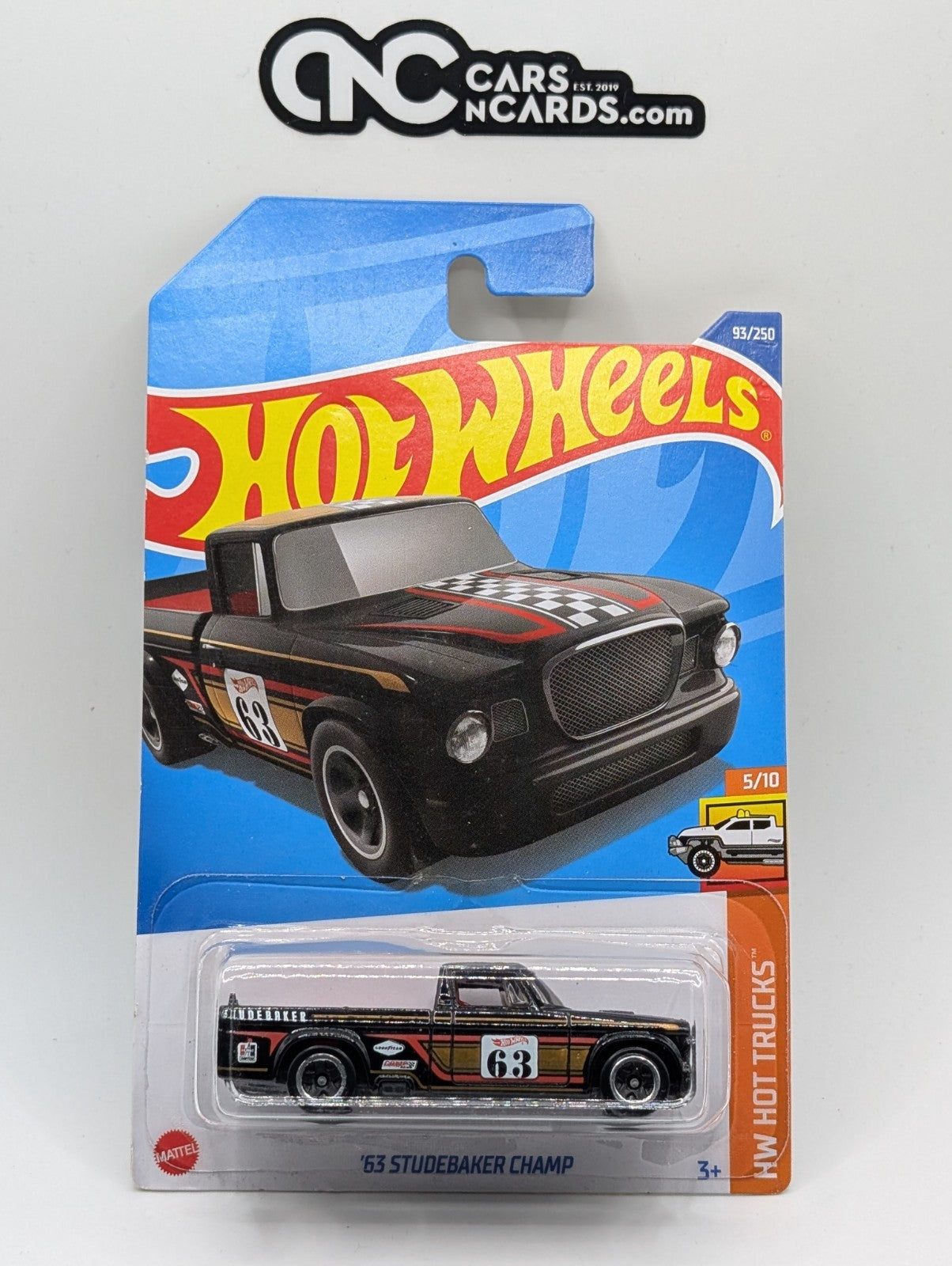 2022 Hot Wheels HW Hot Trucks 5/10 '63 Studebaker Champ Black 93/250