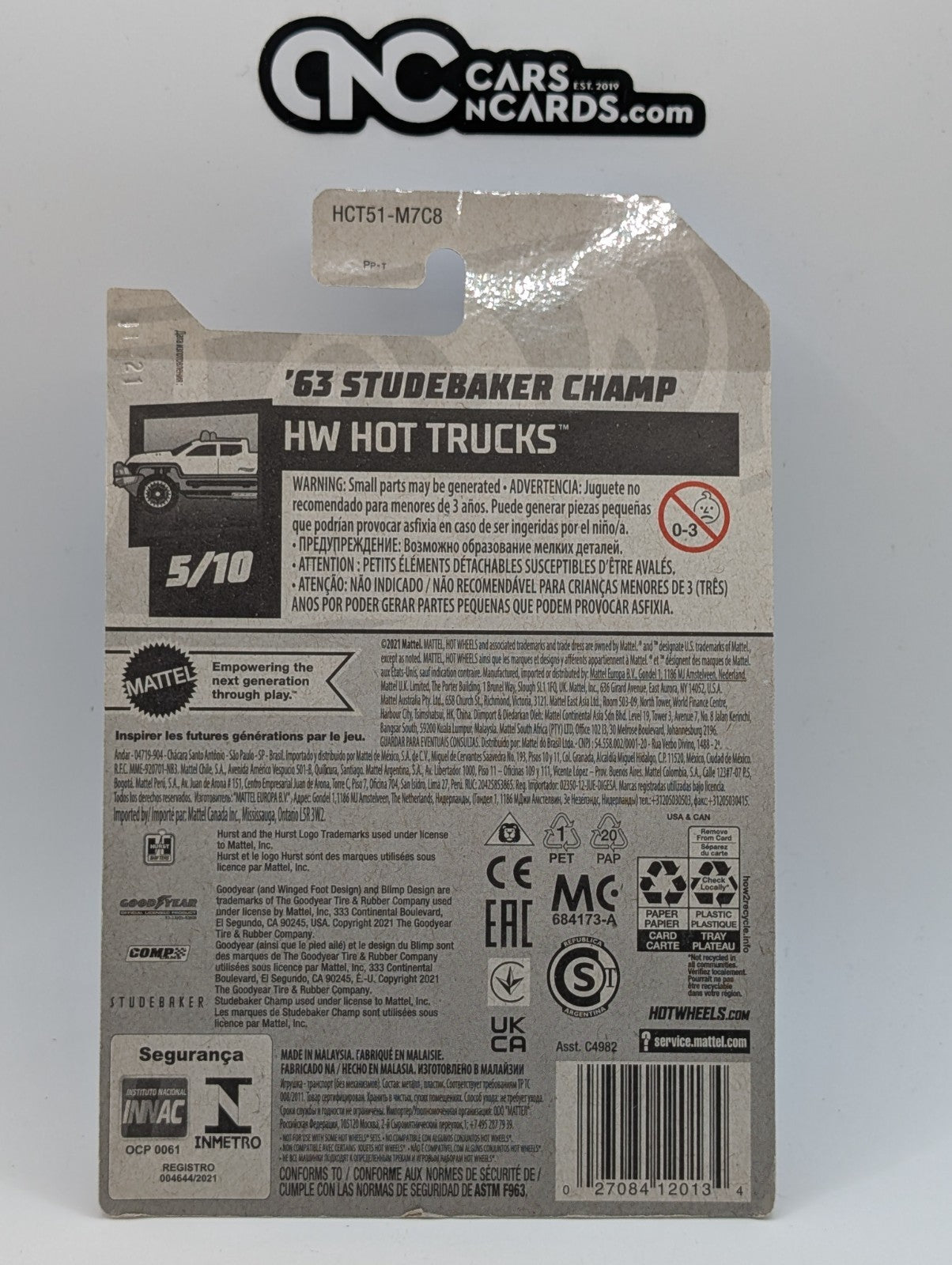 2022 Hot Wheels HW Hot Trucks 5/10 '63 Studebaker Champ Black 93/250