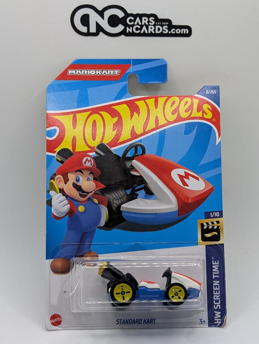 2021 Hot Wheels HW Screen Time 8/10 Mario Kart Standard Cart (Card Damage)