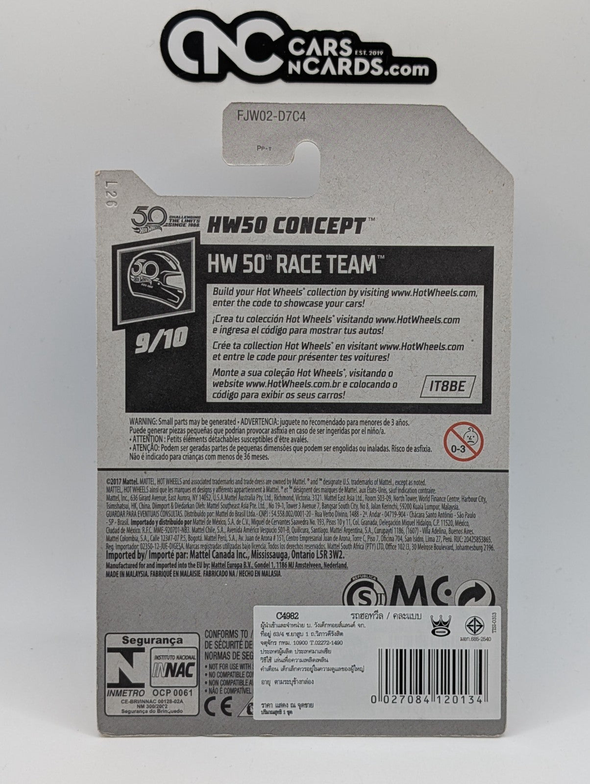 2018 Hot Wheels HW 50th Race Team 9/10 HW50 Concept 361/365 (Soft Corners)