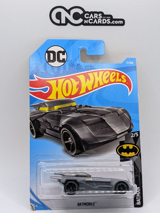2019 Hot Wheels Batman 2/5 Batmobile Gray 17/250 (Card Damage)