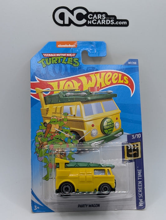 2020 Hot Wheels HW Screen Time 3/10 TMNT Party Wagon 147/250 (Card Damage)