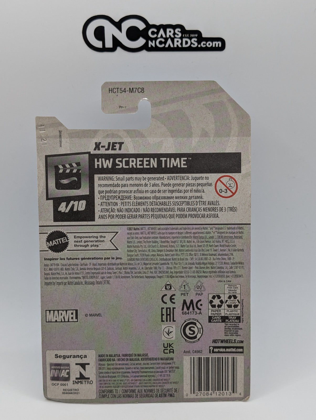 2022 Hot Wheels HW Screen Time 4/10 Marvel X-Men X-Jet 60/250 (Soft Corners)