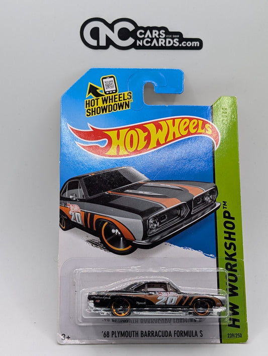 2014 Hot Wheels HW Workshop '68 Plymouth Barracuda Formula S Black