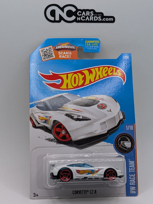 2016 Hot Wheels HW Race Team 1/10 Corvette C7.R White 1/250 (Soft Corners)
